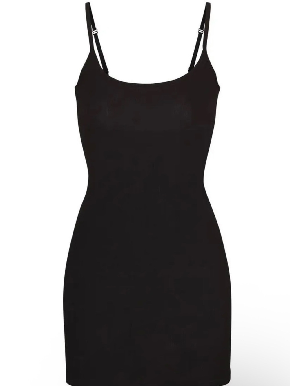 SKIMS Black Slim Slip Dress with Adjustable Straps